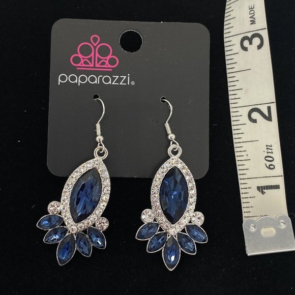 Paparazzi Fashion Jewelry Prismatic Parade Blue Hook Earrings - Picture 2 of 3